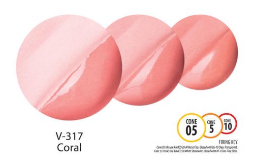 AMACO Velvet Underglaze V-317 - Coral - 2 fluid oz.
